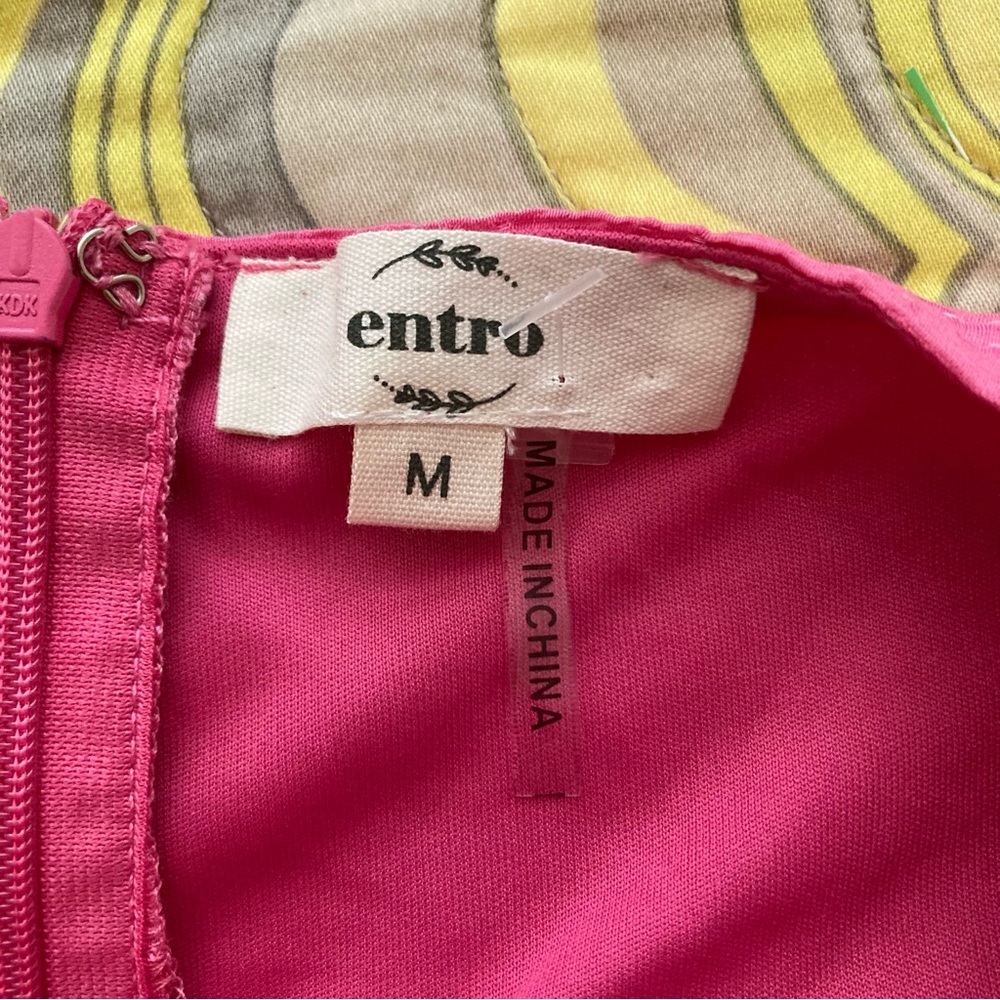entre Pink Wrap Front Accent Midi Dress | New without Tags - Picture 7 of 8